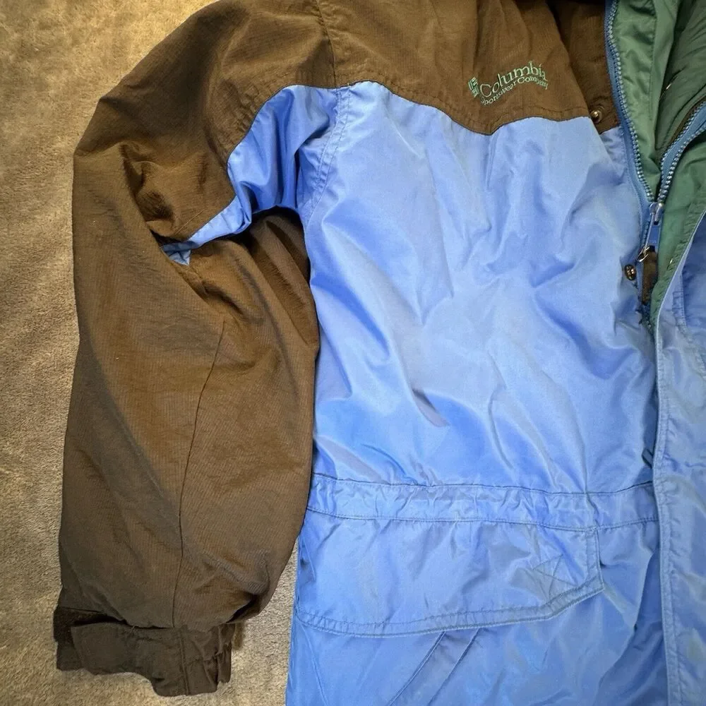VTG COLUMBIA SPORTSWEAR Full Zip‎ & Snap Up Blue Snow Ski Jacket Men’s Size M